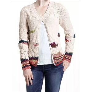 Charlie Robin Anthropologie Cardigan Womens S Cloud Knit Alpaca Cottagecore